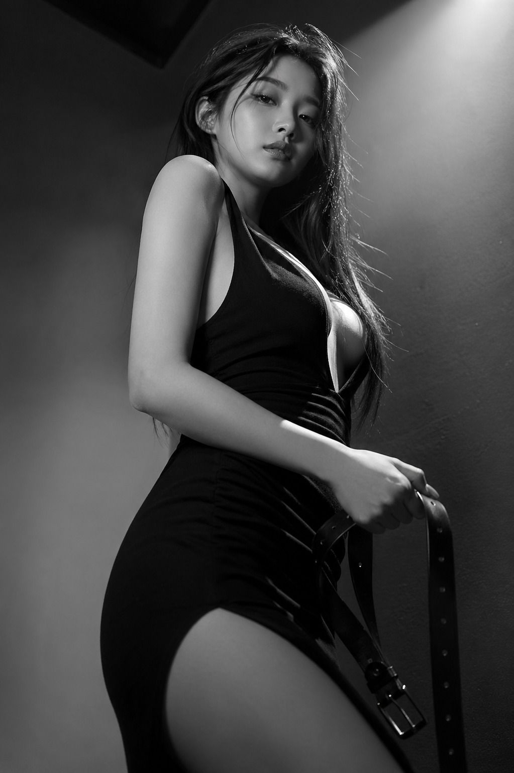 Elegant Taiwanese Woman Portrait in Noir Style