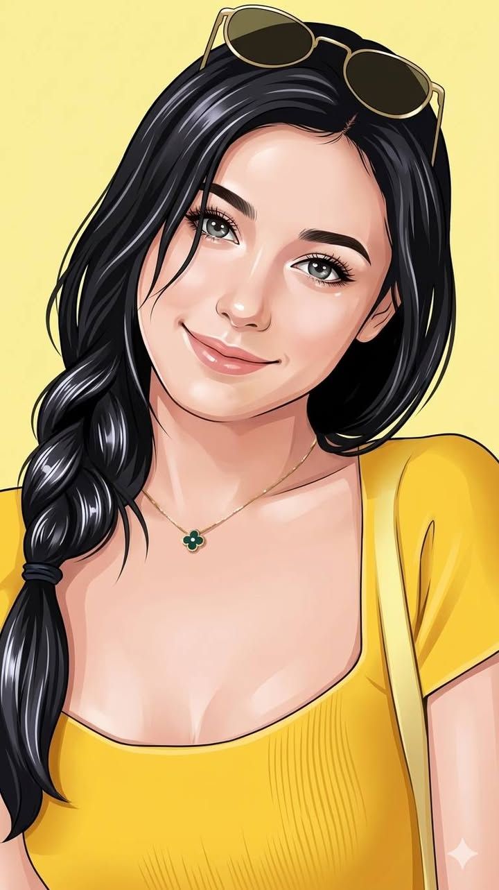 Modern Pop-Art Portrait Vector Illustration