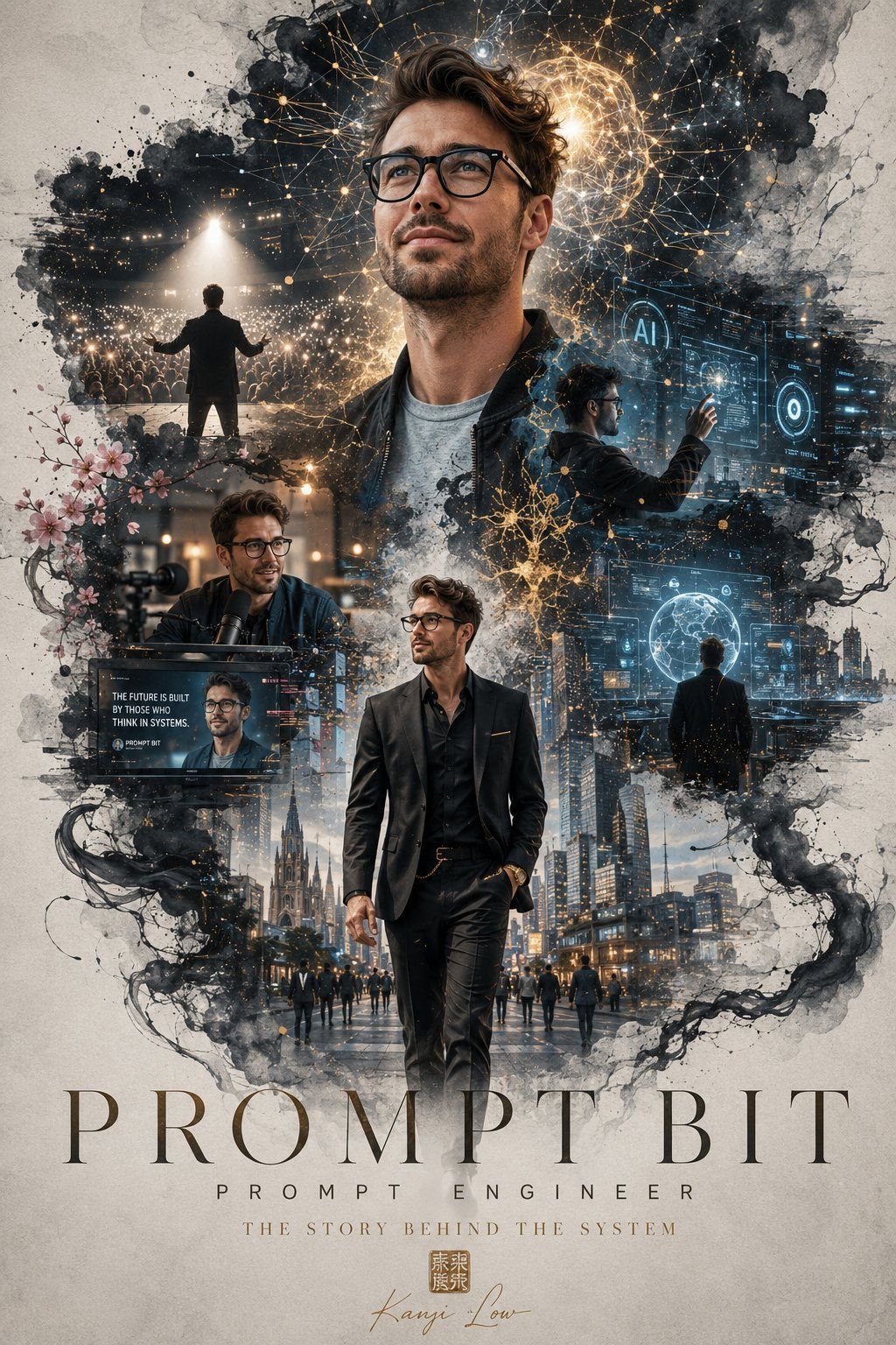 Cinematic AI Mythical Portrait with Double Exposure
