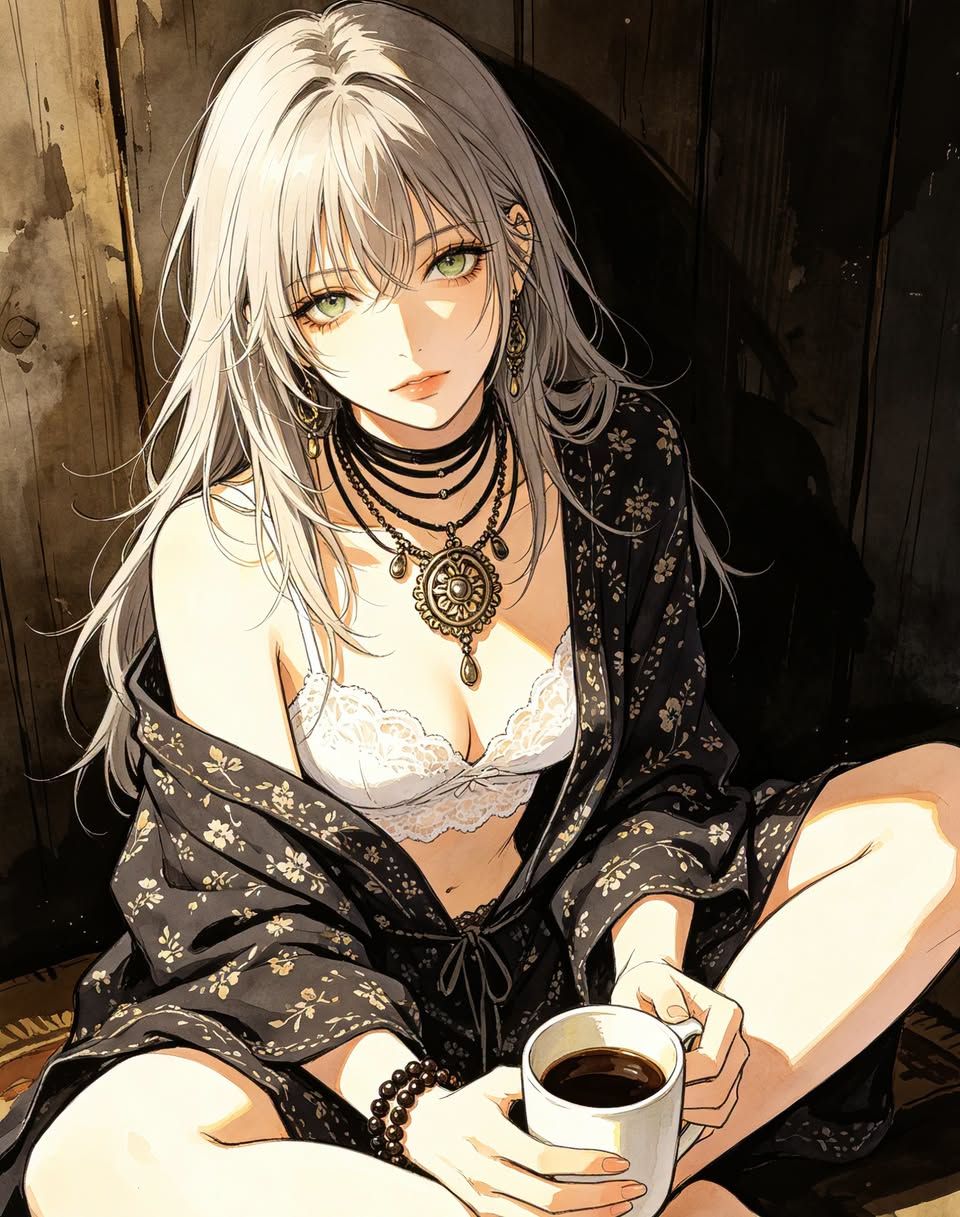 Bohemian Fantasy Portrait of a Young Japanese Woman