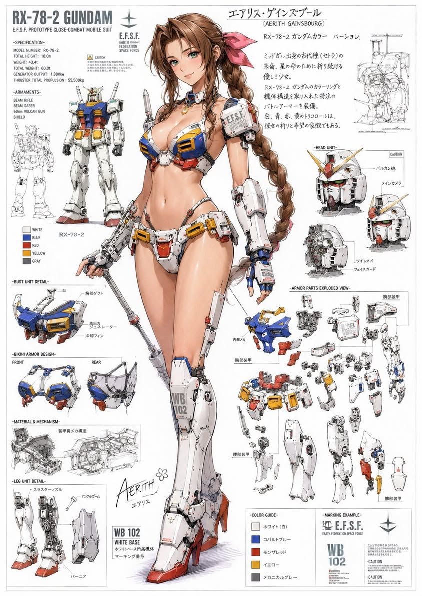 Futuristic Character Concept Design Sheet