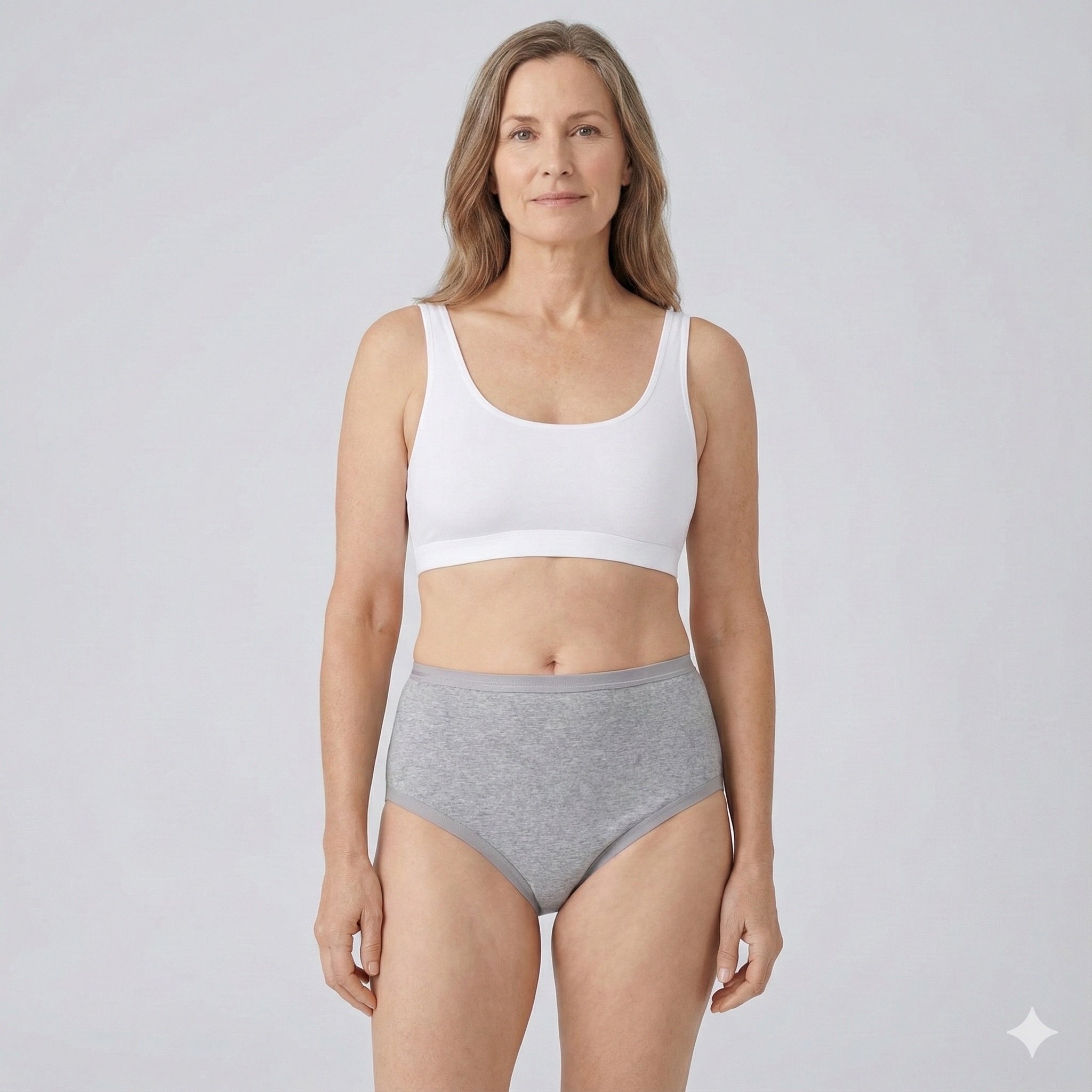Natural Portrait of Woman in Minimal Studio