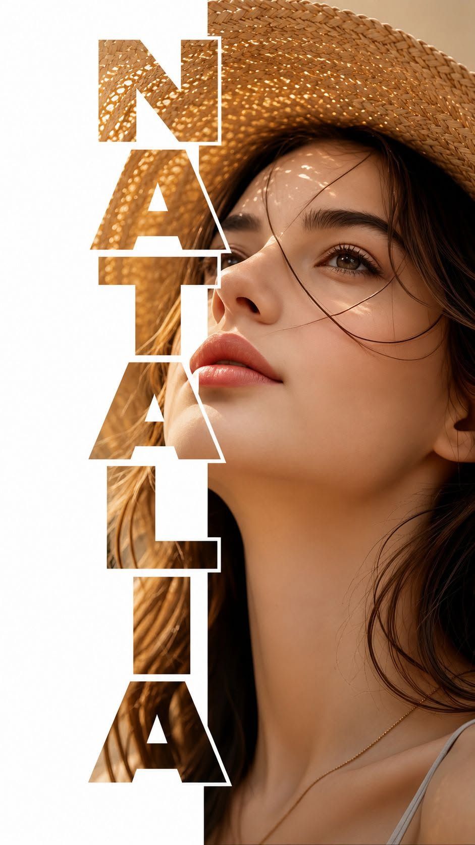 Cinematic Close-Up Portrait with Typography